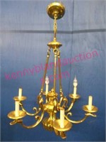 heavy brass chandelier (expensive) 3ft tall