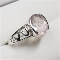 $140 S/Sil Rose Quartz Ring