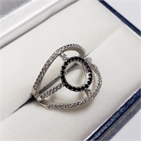 $200 S/Sil Onyx Cubic Zirconia Ring