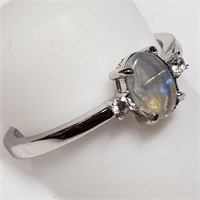 $600 14K Opal Cubic Zirconia Ring