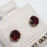 $240 14K Garnet Earrings