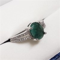 $240 S/Sil Emerald Cubic Zirconia Ring