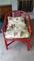 Red Rattan Chair