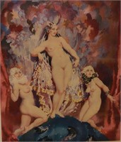 Norman Lindsay, print of nudes, 37 x 31cm