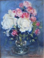 Wendy Gollan, still life - flowers in glass vase,