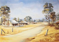 M. Donoghue, country town scene,