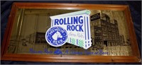 Large Rolling Rock Bar MIrror