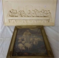 Last Supper plaque & Jesus the Shepherd
