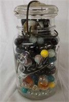 Marbles of all types in Ball bale jar
