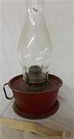 Tin Kerosene lamp. Queen Anne # 2  wick holder