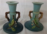 Roseville Candle holders, #352-4.5