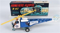 JAPAN  Friction  HIGHWAY PATROL HELICOPTER w/ BOX