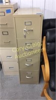 (4) Drawer File Cabinet 25" D x 15" W x 52" T