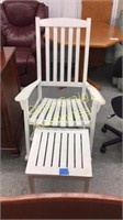 White Rocking Chair Little End Table