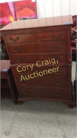 Cherry Chest of Drawers 5 Drawers 36" x 21" x 52"