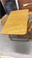 Drop Leaf Table With (2) Chairs 28" With Leafs