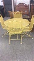 Wrought Iron Patio Table (4) Chairs