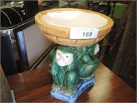MONKEY THEMED CERAMIC COMPOTE