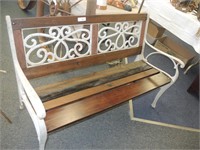 WOOD AND CAST IRON PARK BENCH