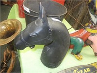 OLD CAST IRON HITCHING POST HEAD