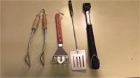 Lot of assorted grilling utensils