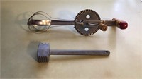 Early hand beater & meat tenderizer