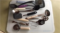 Lot of assorted kitchen utensils