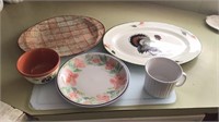 Lot of assorted platters and bowls
