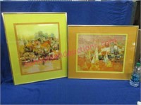 2 framed yellow sean kalisch prints