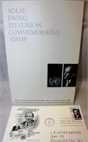 Adlai Stevenson First Day Cover, Stamp, w/ program