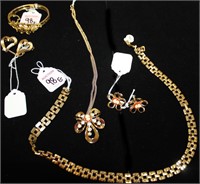 Jewelry- Earring & necklace set, Freirich bracelet