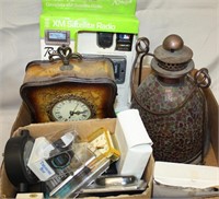 Box - Clocks, glass lamp, XM Radio