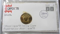 '78 Capex First Day Covers With Sterling GP Coins