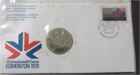 2 - XI Commenwealth Silver Coin & 1st Day Cover