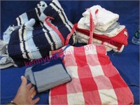 shop towels in red & white bag -alfagan blanket