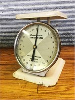 Vintage scale with glass face