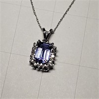 $2600 14K Tanzanite  Diamond Necklace