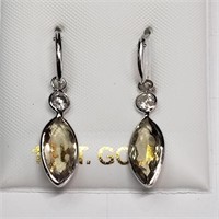 $3400 14K Turkish Diaspore  Diamond Earrings