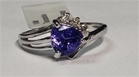 $1400 14K Tanzanite  Diamond Ring