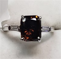 $24600 14K Fancy Orangish Brown Diamond White Diam