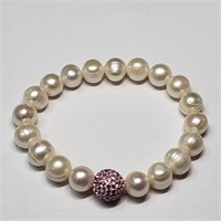 $500   High Luster Freshwater Pearls Bracelet