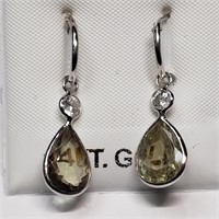 $6000 14K Turkish Diaspore  Diamond Earrings