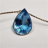 $3200 14K Blue Topaz Necklace
