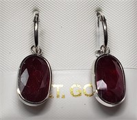 $1600 14K Enhanced Ruby Earrings