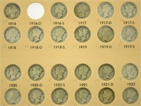 Dansco Mercury Dime Binder 1916-1945: 78 Coins