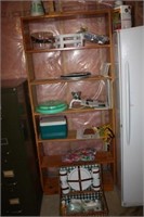 Shelf with Contents including Picnic Set