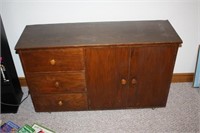 Older Wooden Cabinet 42 x 13 x 25.5 H