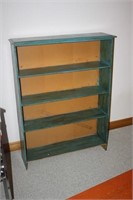 Green Wooden Book Shelves 34 x 9 x 46H