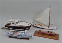 Group of Four Ship Models