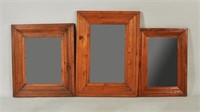 Three Country American Pine Ogee Mirrors